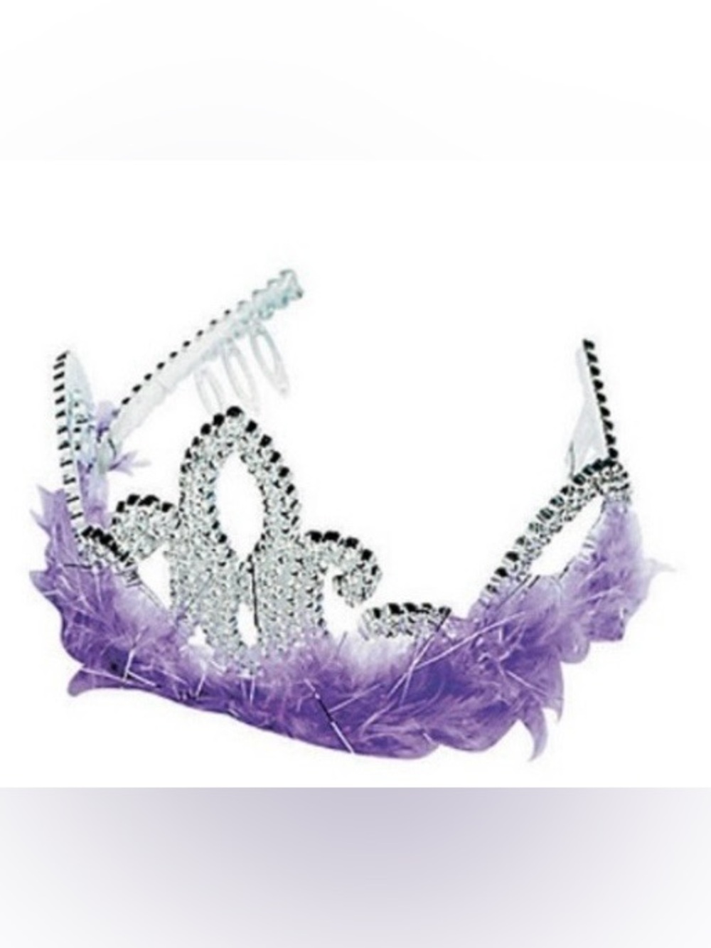 Elegant Purple Feather Tiara